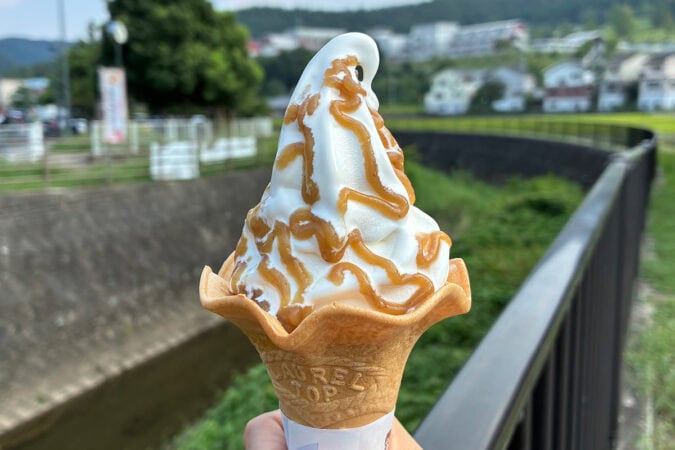 道の駅能勢くりの郷の能勢栗ソフトクリーム