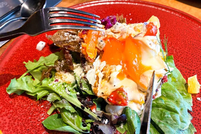 箕面「YAMAMINEモダン食堂」の彩り豊かなサラダ