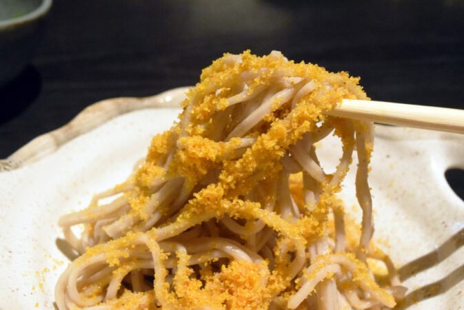 俺の割烹 梅田北新地の「俺の割烹 からすみそば」